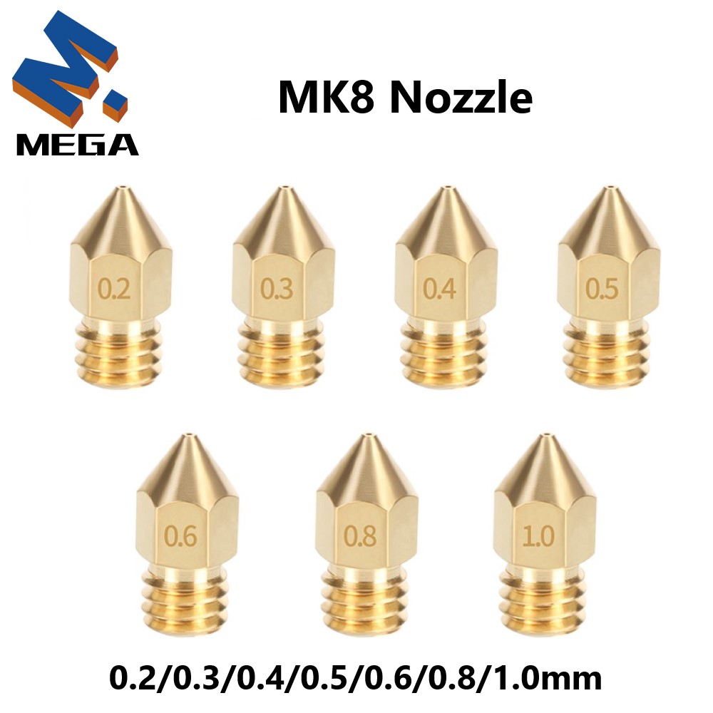 3D Printing Ender - Buse en laiton MK8 0.2/0.3/0.35/0.4/0.5/0.6/0.8/1.0mm, buse