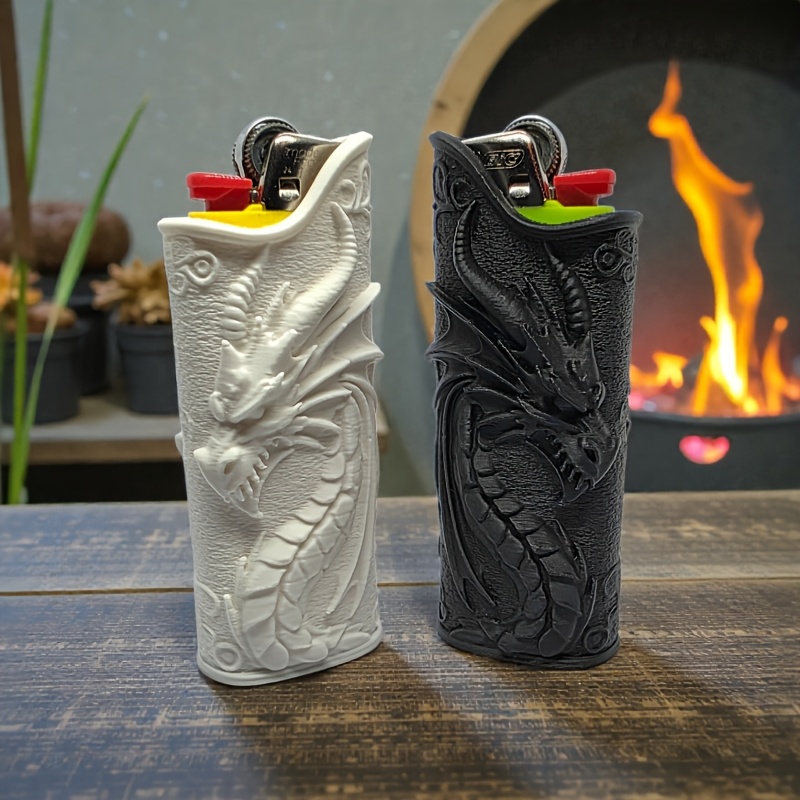 3D Printing Case - Étui de briquet gothique avec dragon