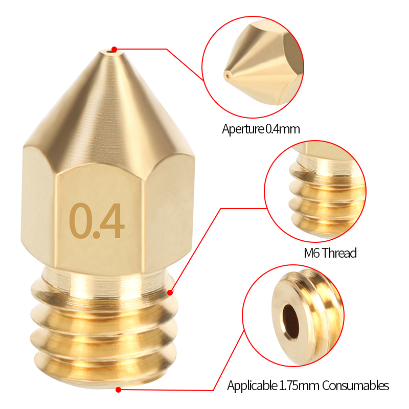 Buse en laiton MK8 0.2/0.3/0.3 - 3D Printing Ender avis et prix