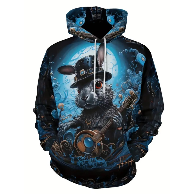 Sweat à capuche à motif de cha - 3D Printing Rabbit avis et prix