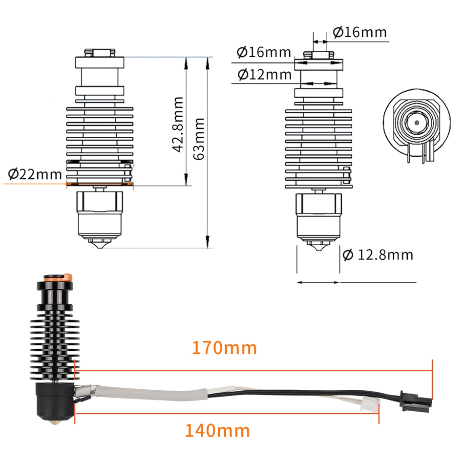 Tête d'impression à noyau chau - 3D Printing Ender avis et prix